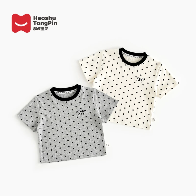 郝叔童品夏季新款时髦潮流女童短袖T恤2025洋气韩版百搭kkHL5210