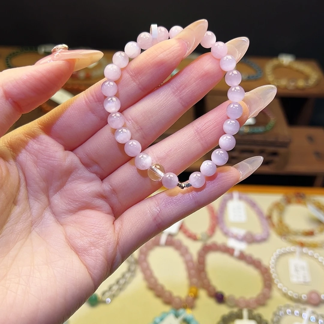 银S925镶嵌手链水晶紫锂辉6307