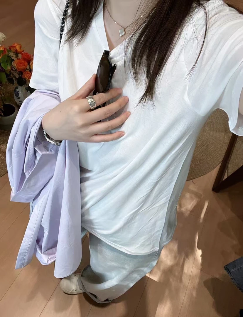 欧货白色T恤超级柔软