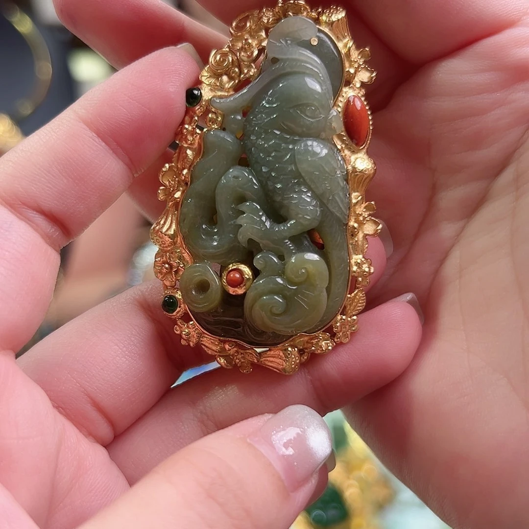 戒指/指环翡翠银S925镶嵌国风