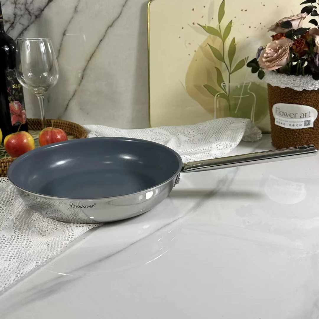 B-011 Chockmen内陶瓷单柄煎锅  口径24*5.5CM  整锅重约0.94KG