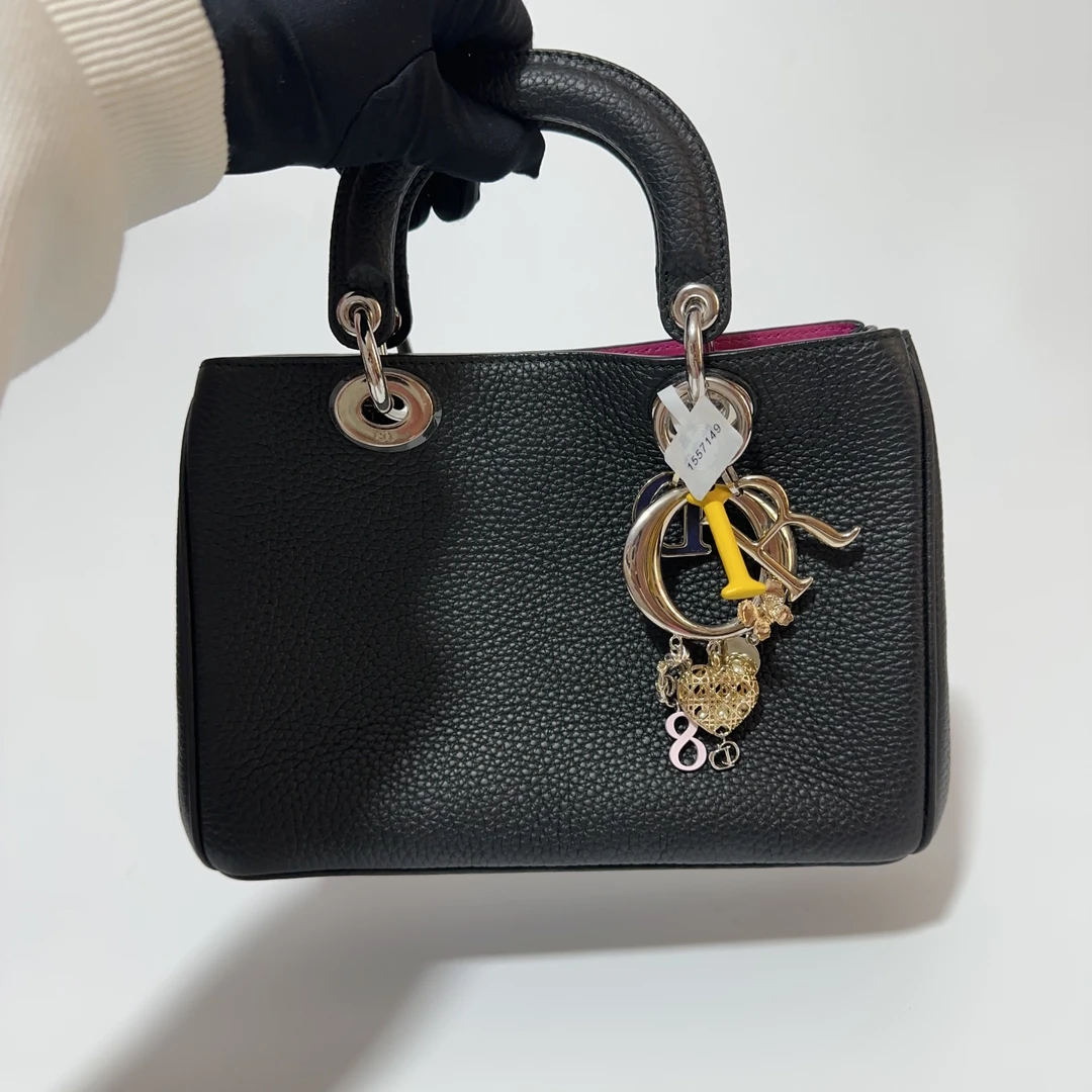 99新 DIOR/迪奥 VIP黑银mini限量款包包 Anwen 7056