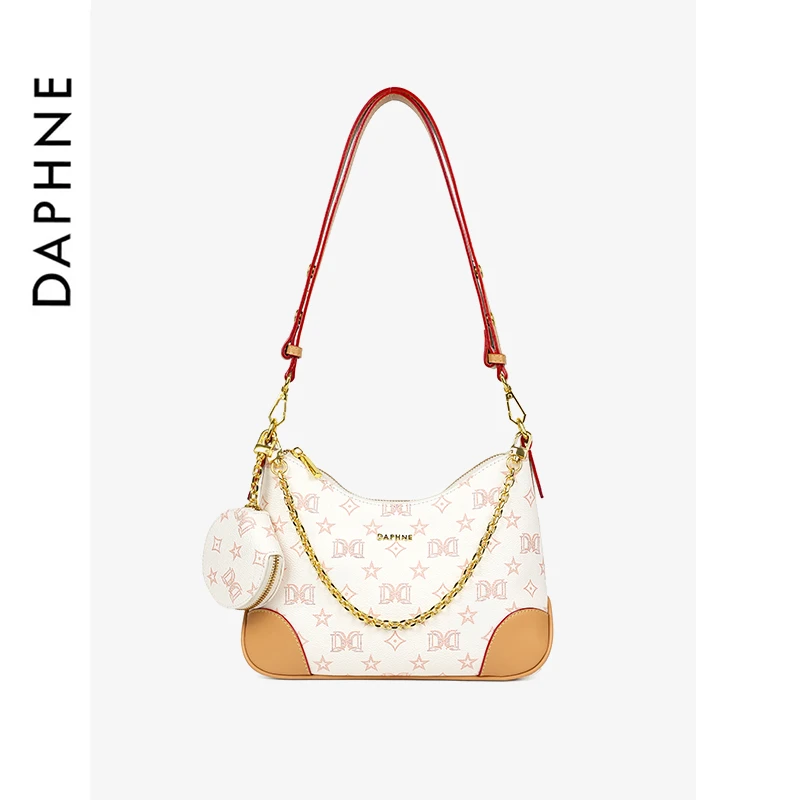 达芙妮Daphne印花经典轻奢女单肩斜挎包复古10282