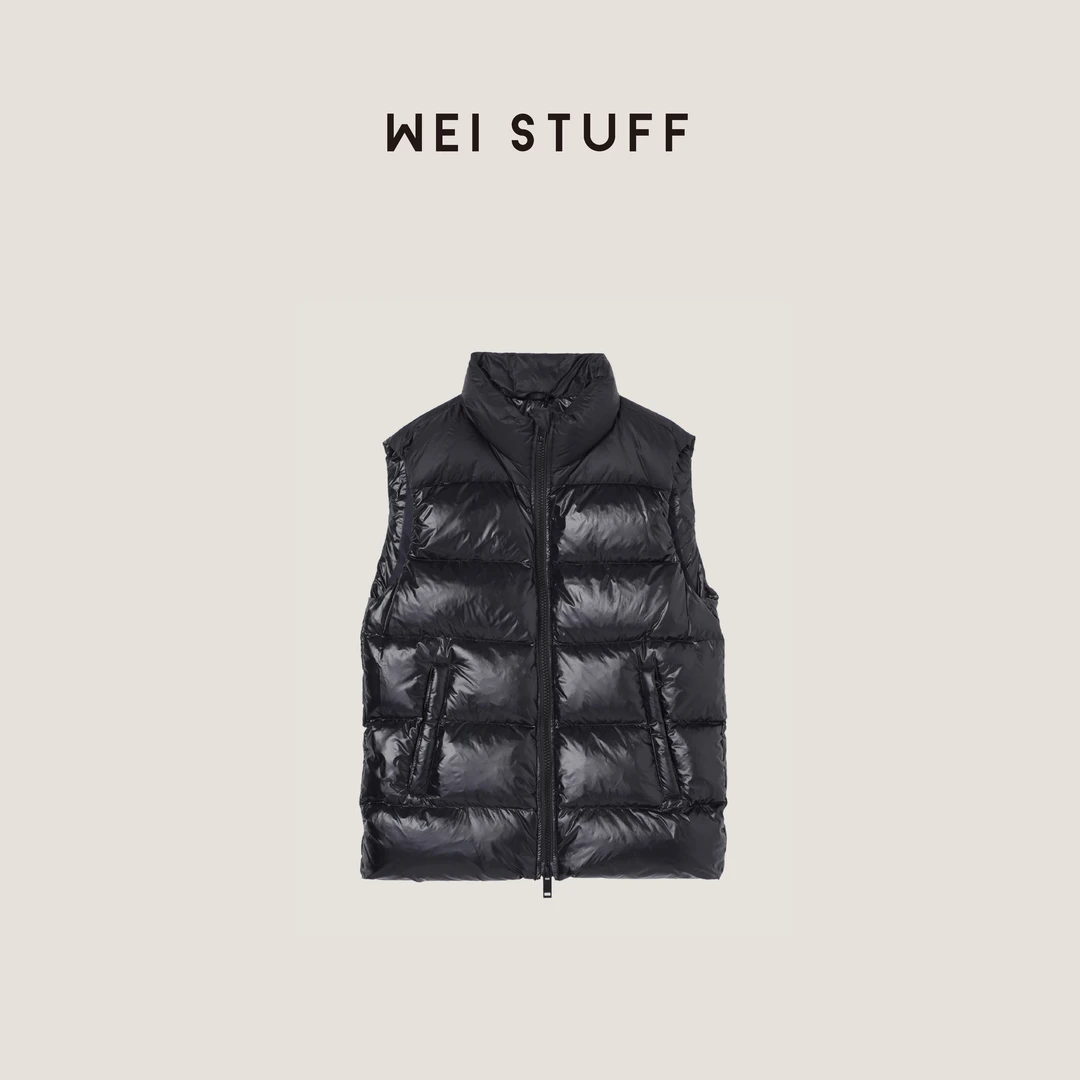 WEI STUFF“云朵派克”时尚立领鹅绒保暖无袖马甲 9856.