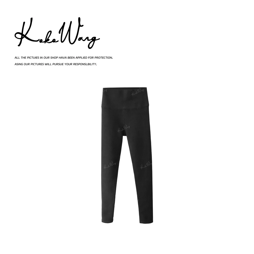KOKO WANG秋冬女装炸街山羊绒混纺时尚洋气打底裤N2615I21N43