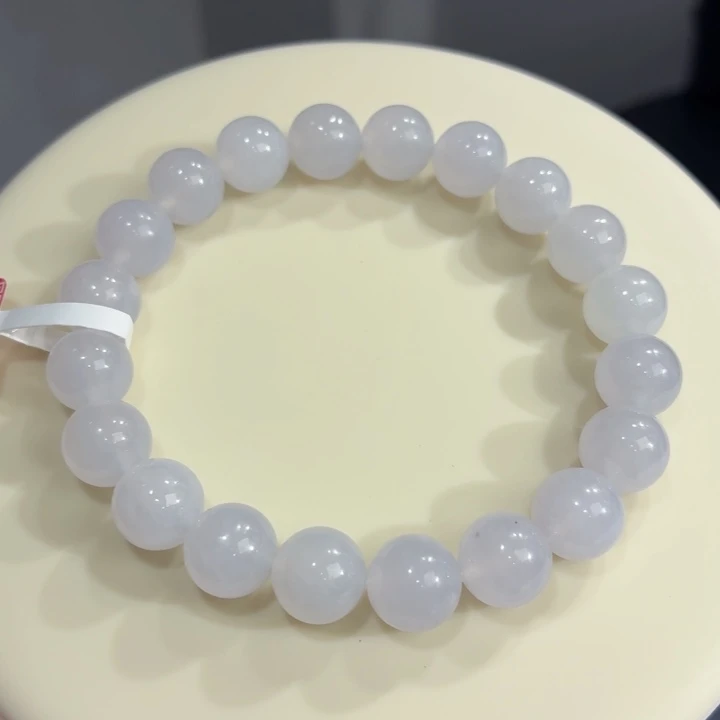 未镶嵌手链翡翠冰胶浅紫卡9.8