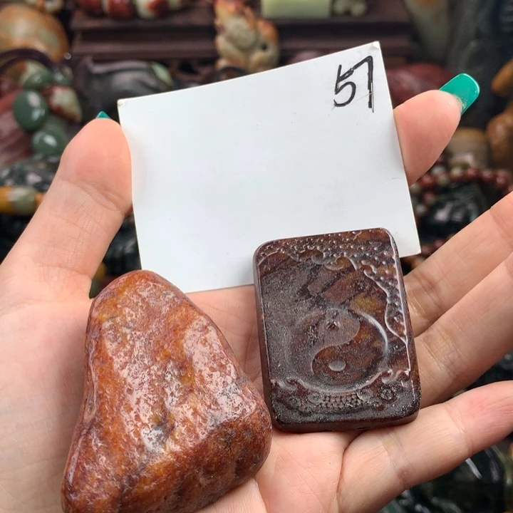 岫岩河磨玉（透闪石质玉）把件未镶嵌