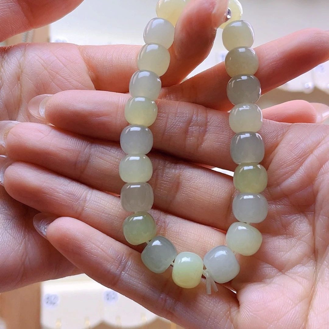 和田玉手链未镶嵌磊*