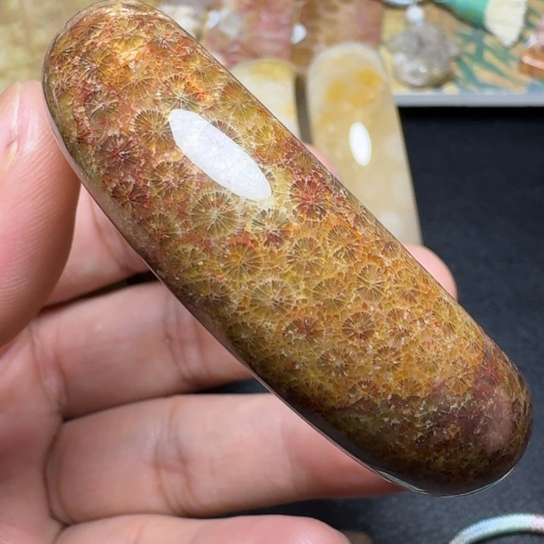 硅化玉纯天然色有机玉石保真色未镶嵌54.5圈口