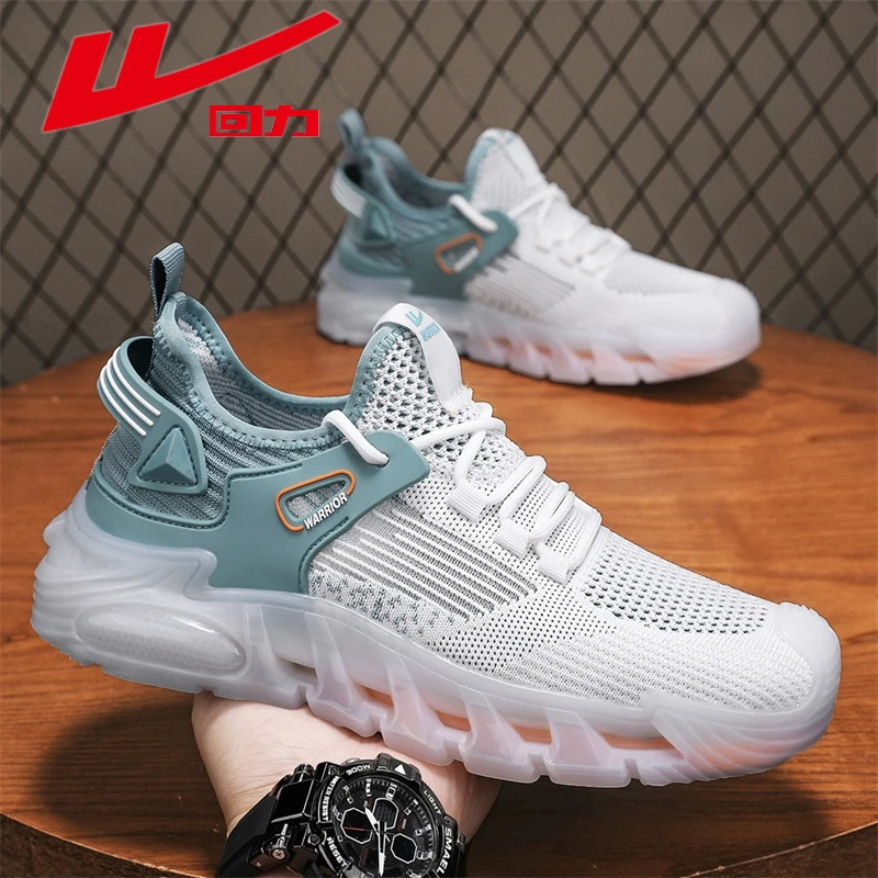 回力男鞋冬季透气薄款飞织网面鞋子男士爆款跑步运动防滑休闲潮鞋