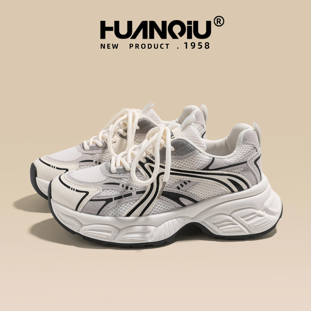 环球增高厚底老爹鞋女2025新款百搭学生ins潮小众轻便休闲运动鞋