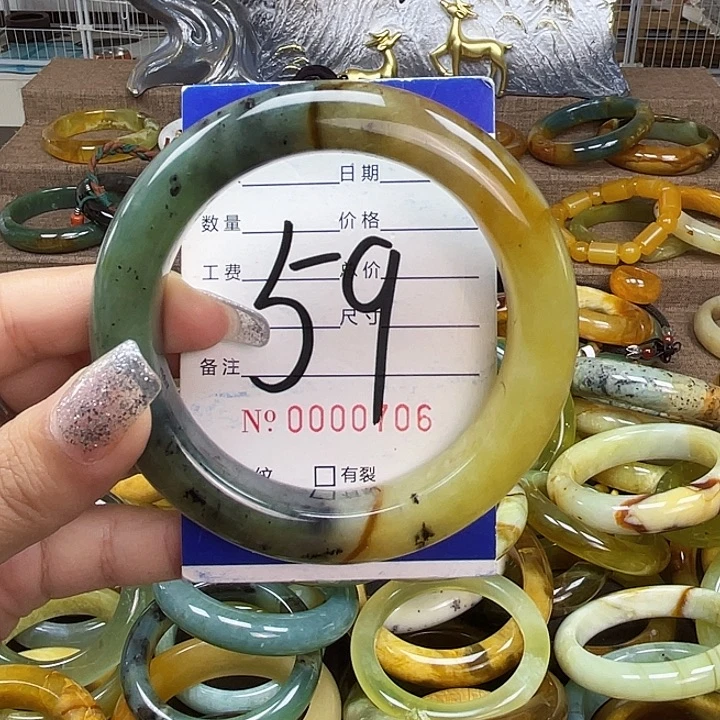 未镶嵌蛇纹石玉手镯