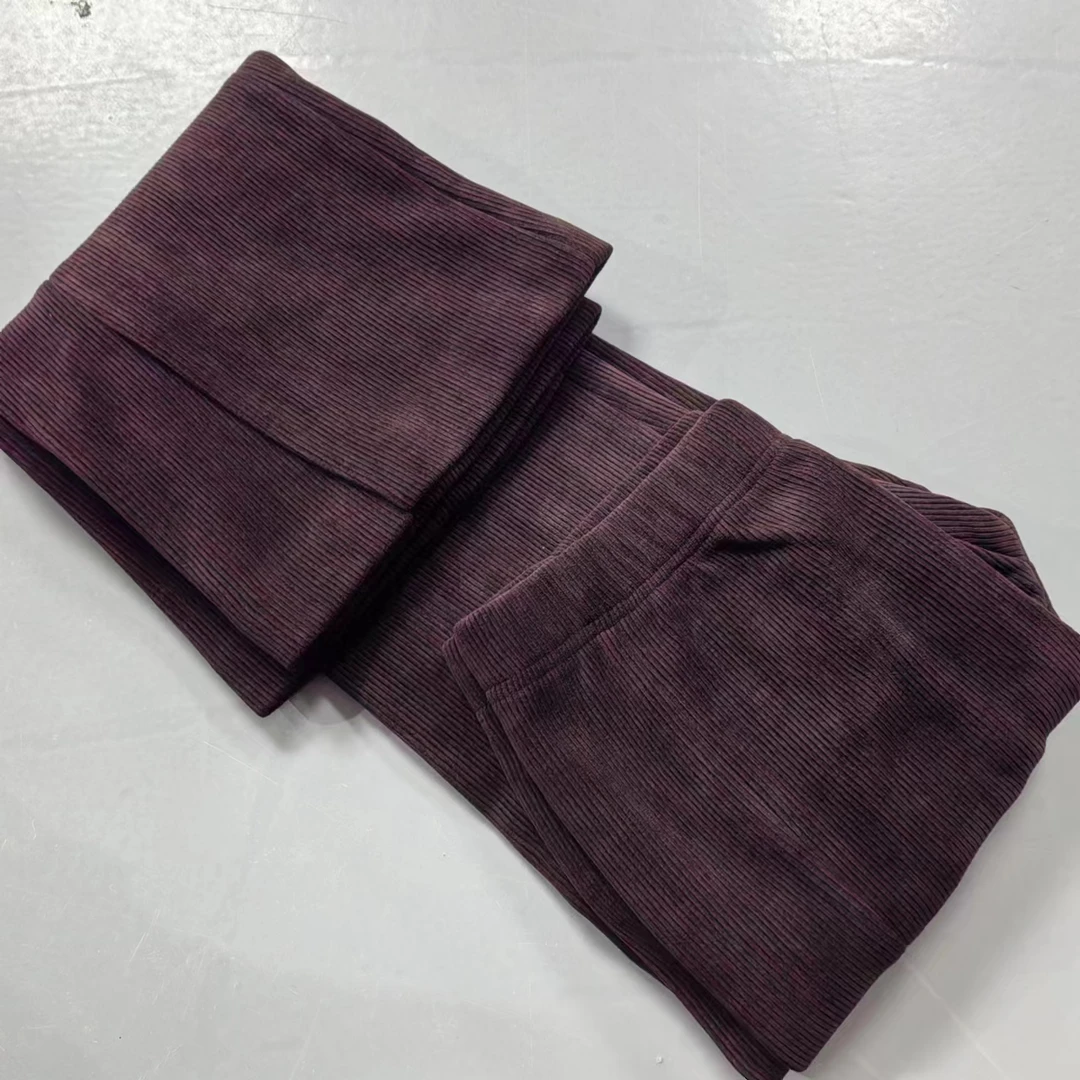 【南油玲姐】咖啡色松紧腰休闲裤8829