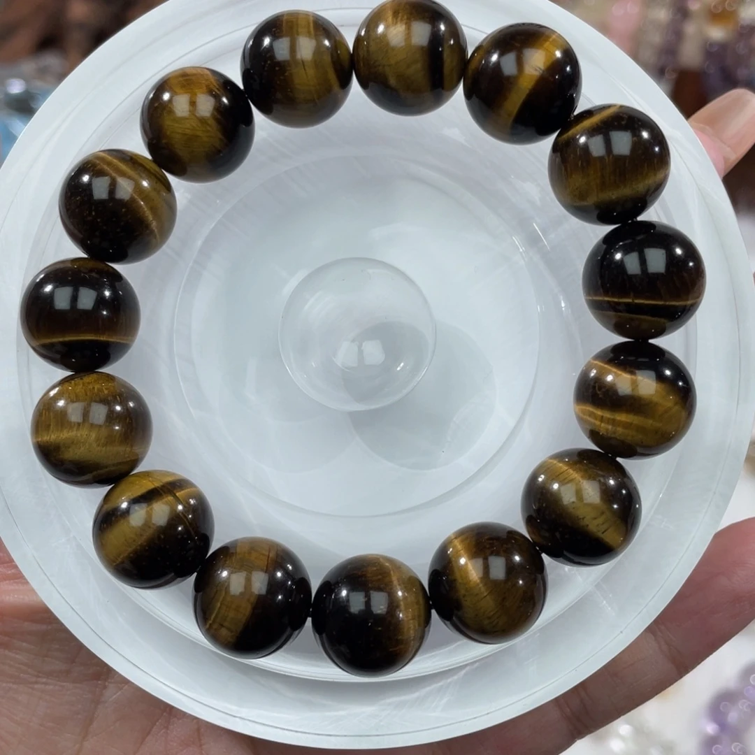 水晶未镶嵌手串026黄虎眼14 m+