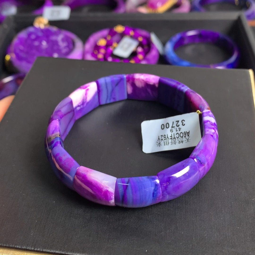 苏纪石（舒俱来）未镶嵌炫彩樱花镯排