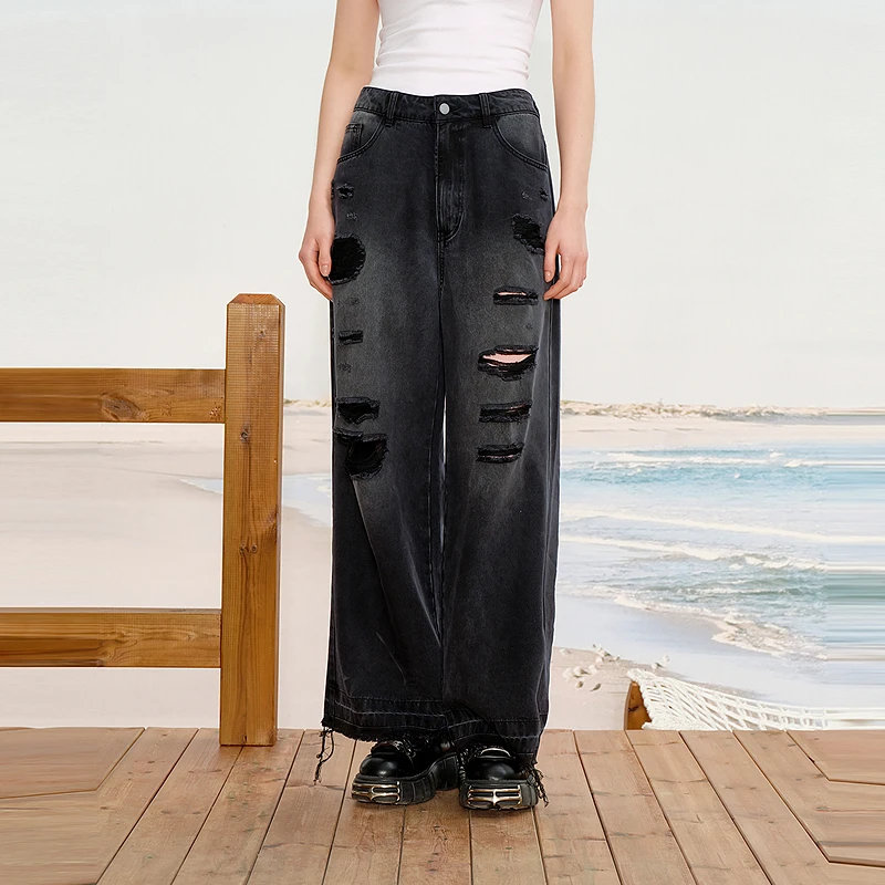 【圈圈大爷专属】【INXX】复古水洗工艺牛仔裤潮流破洞长裤XRF2220850