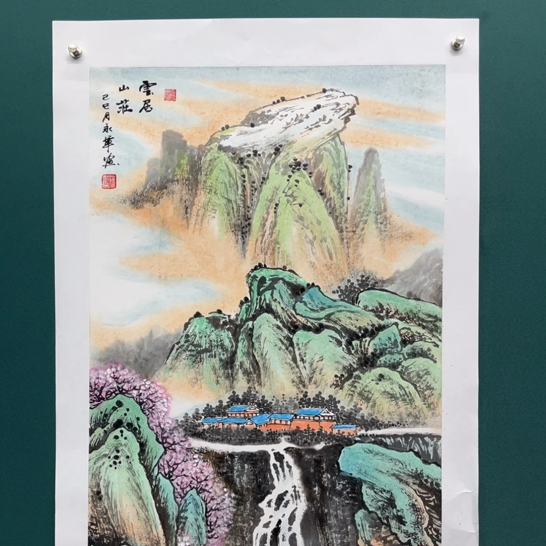 国画艺术家真人手绘