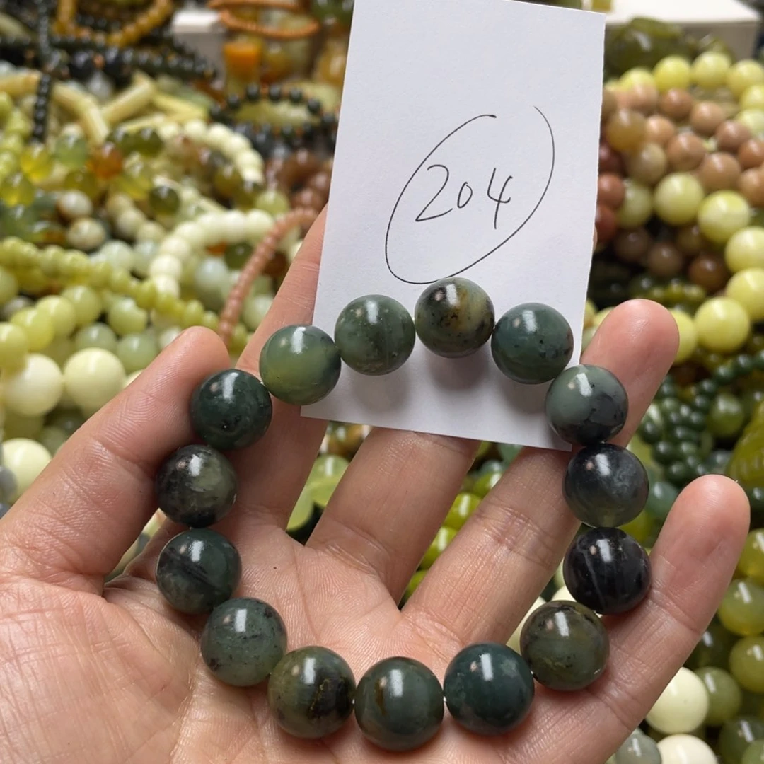 蛇纹石玉手链未镶嵌