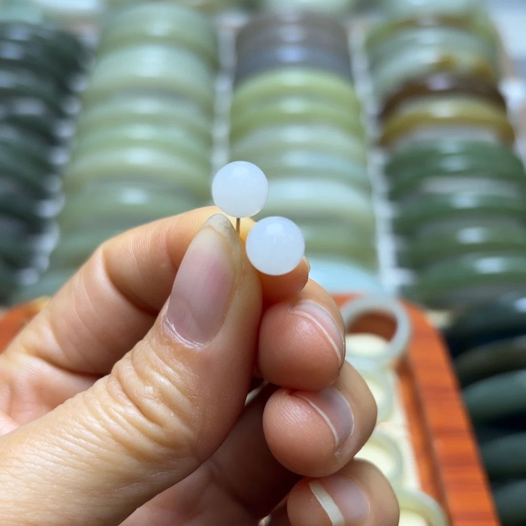 和田玉戒指银S925镶嵌