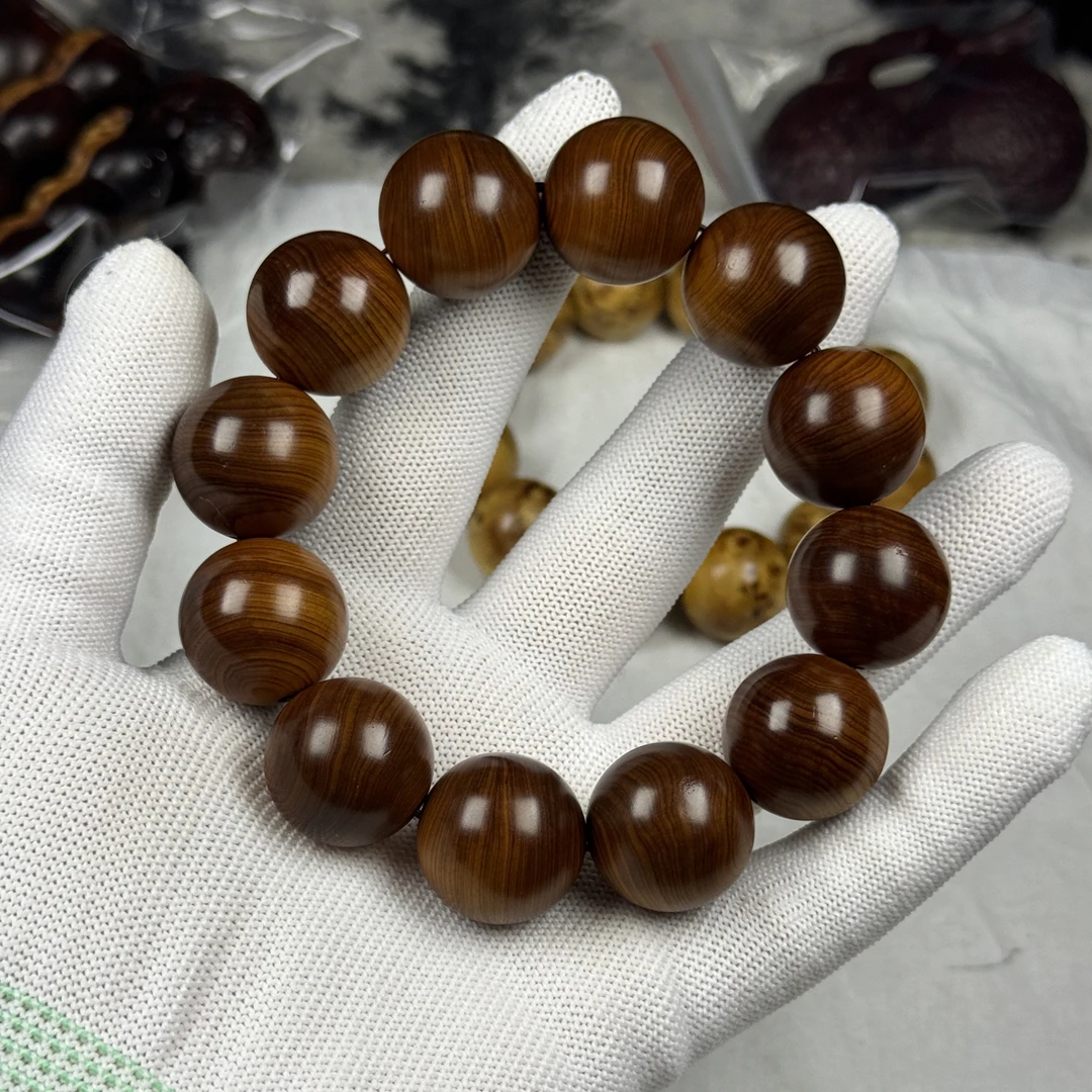北太行崖柏陈化黑金刚2.0纯天然无胶油文玩佛珠手串