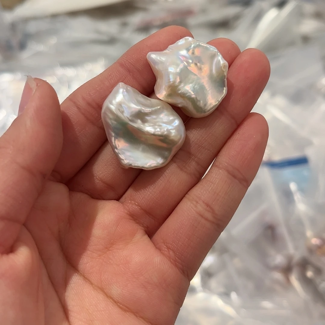 淡水珍珠耳饰银S925镶嵌