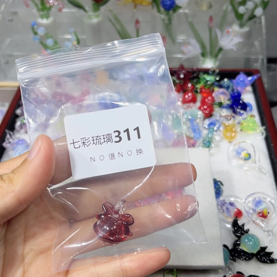 琉璃吊坠(不含链)311红色铃铛