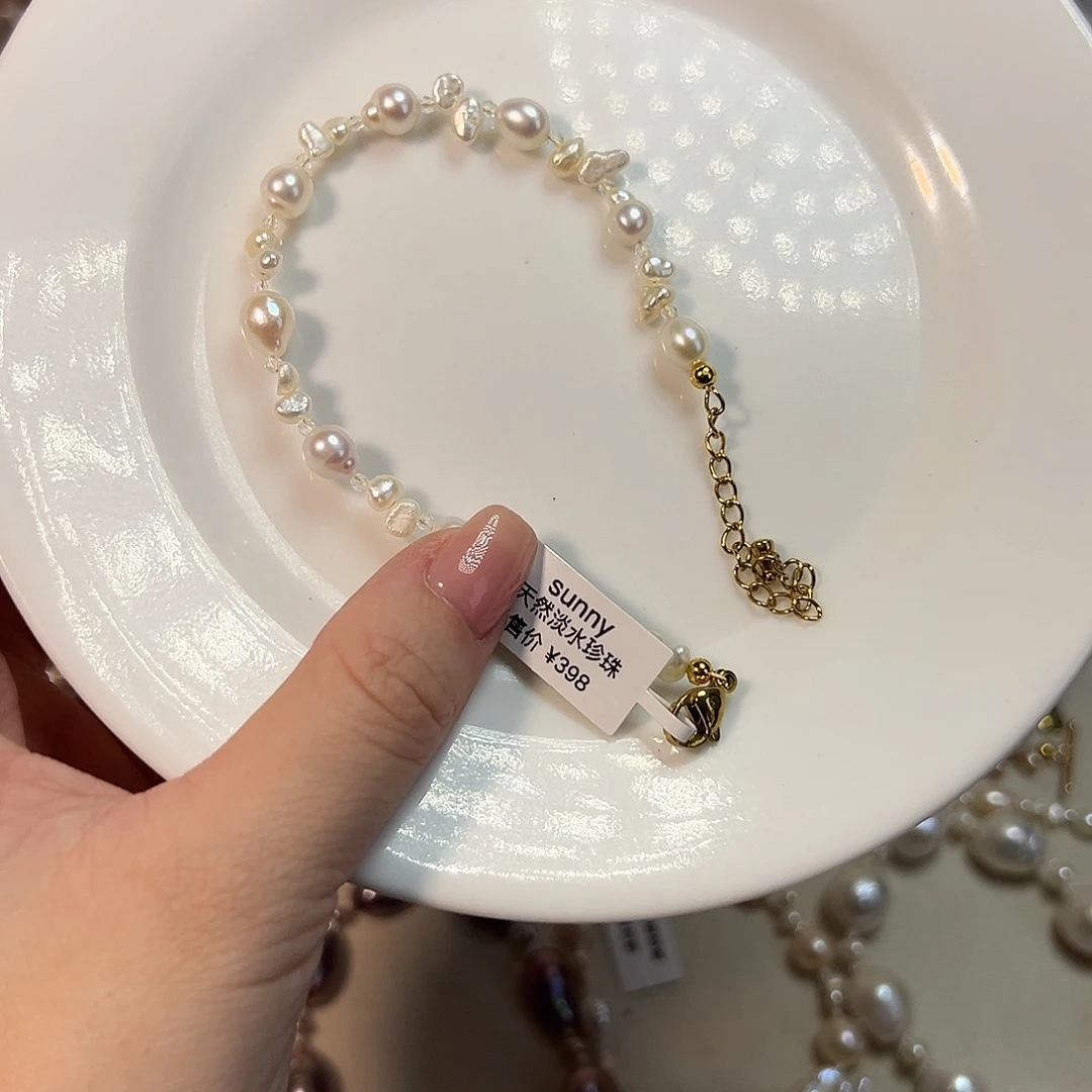 银S925镶嵌天然淡水珍珠设计款淡水珍珠