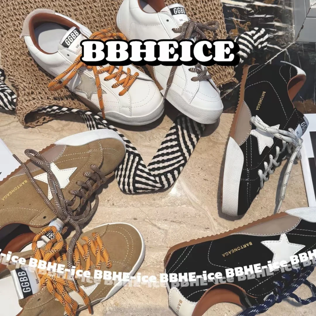 内增高复古星星板鞋女2025秋季新款厚底休闲风时尚德训鞋759