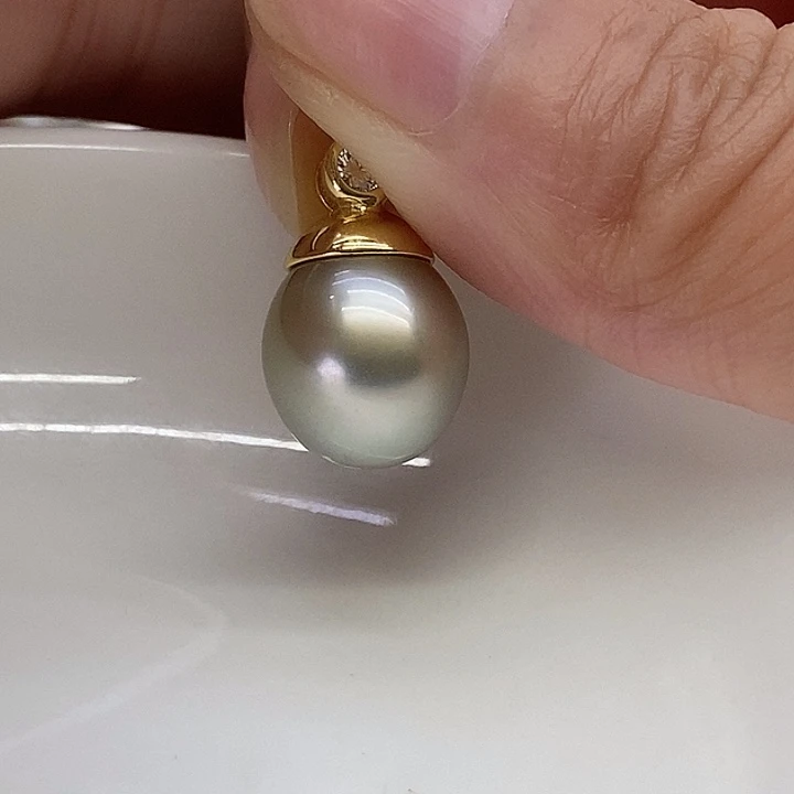 海水珍珠银S925镶嵌吊坠(不含链)