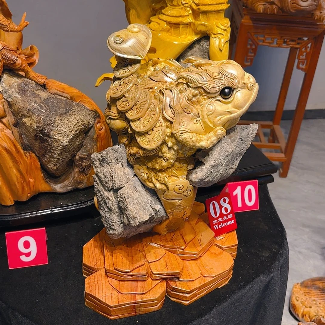 根抱石摆件金蟾摆件