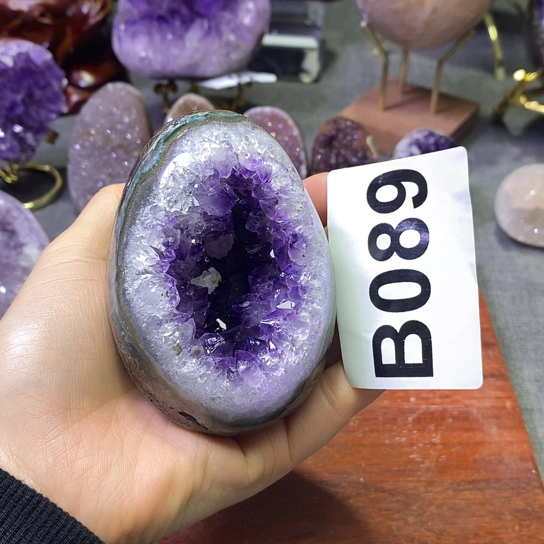 未镶嵌紫晶珠宝半成品