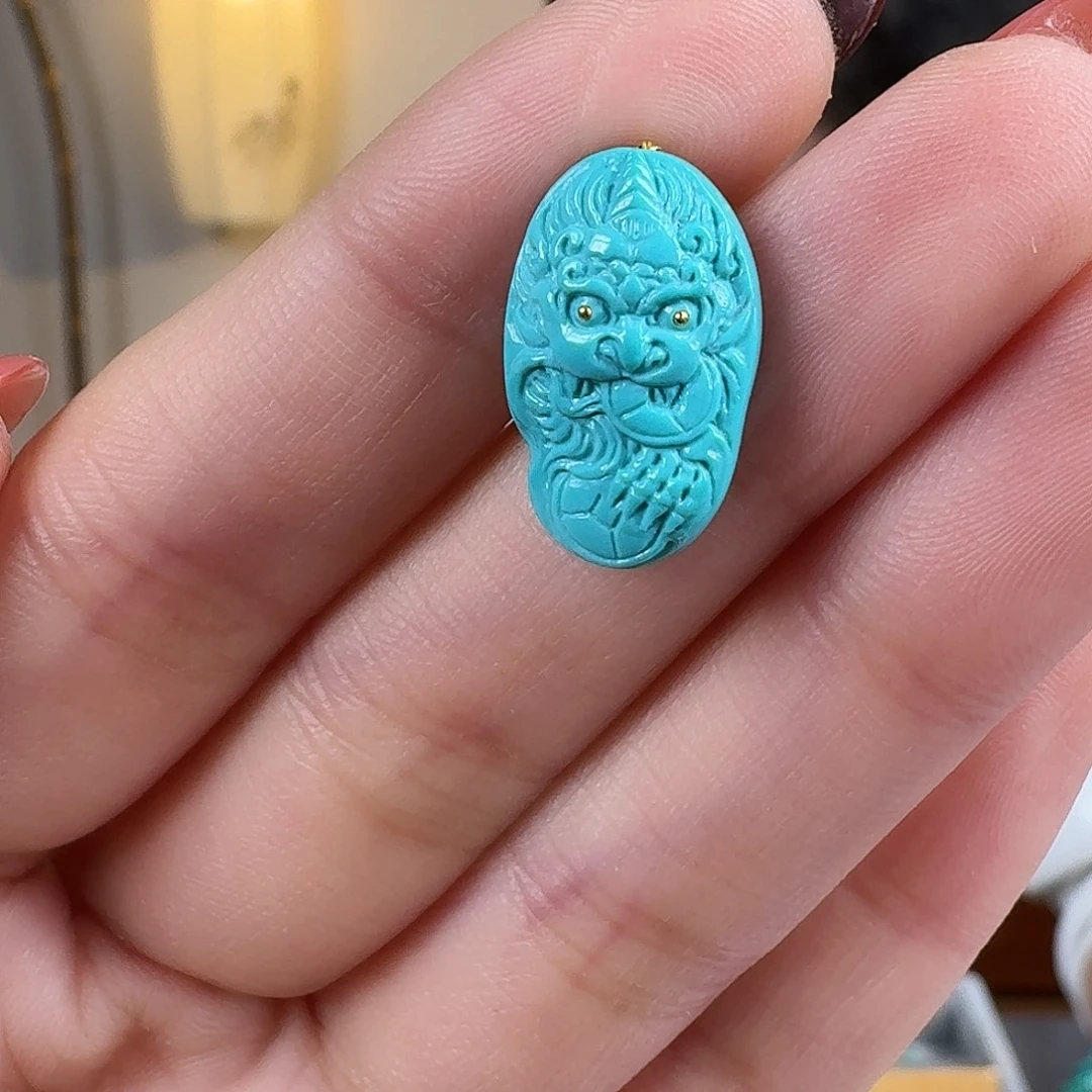 绿松石未镶嵌挂件