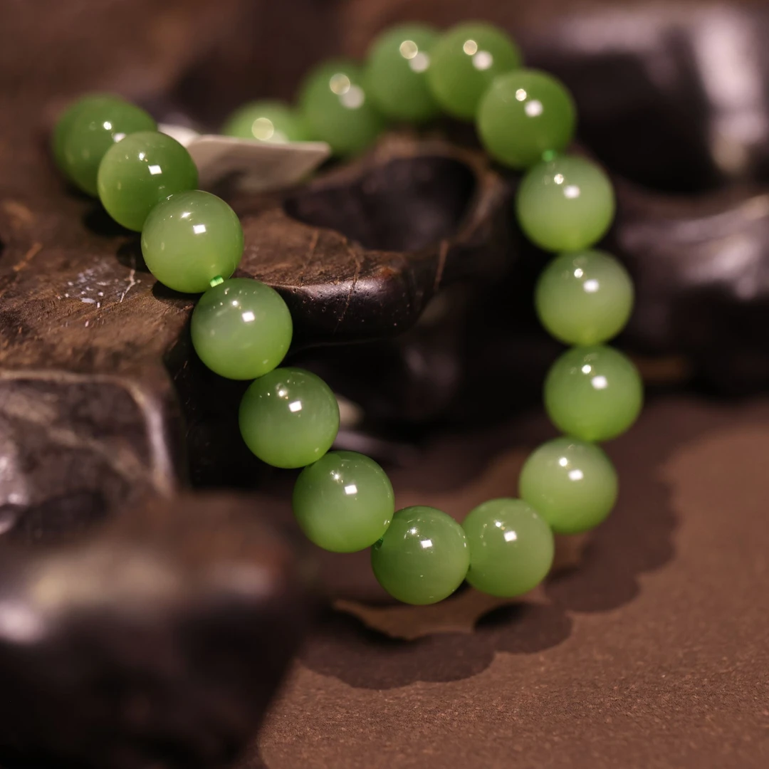 【新疆马爷珠宝】碧玉手串 卡9.3