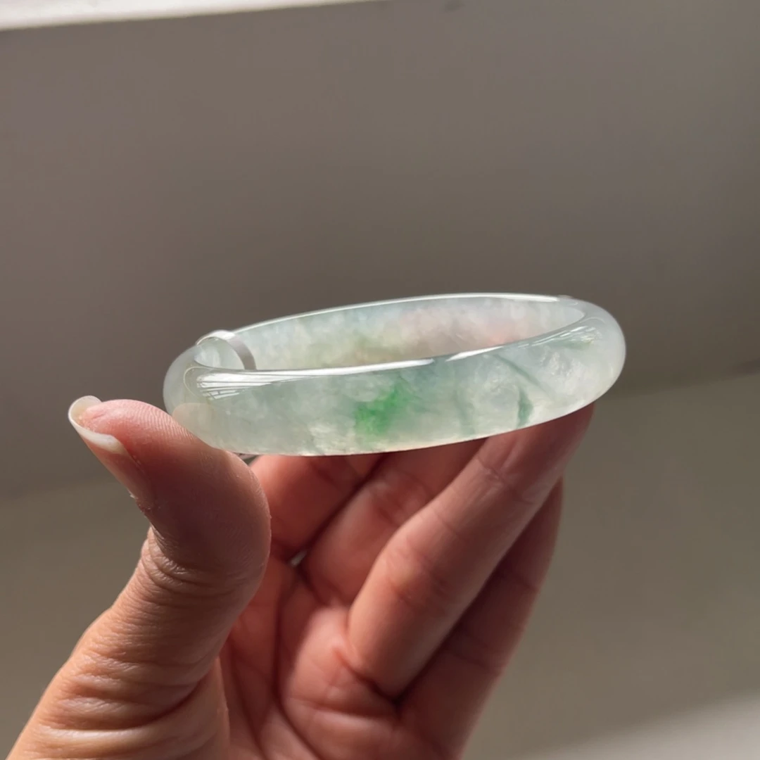 翡翠未镶嵌手镯57圈贵妃镯三天鉴赏期