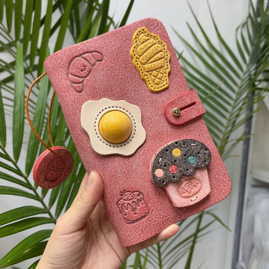 雾蜡头层牛皮A6手写手帐本鸡蛋 20113