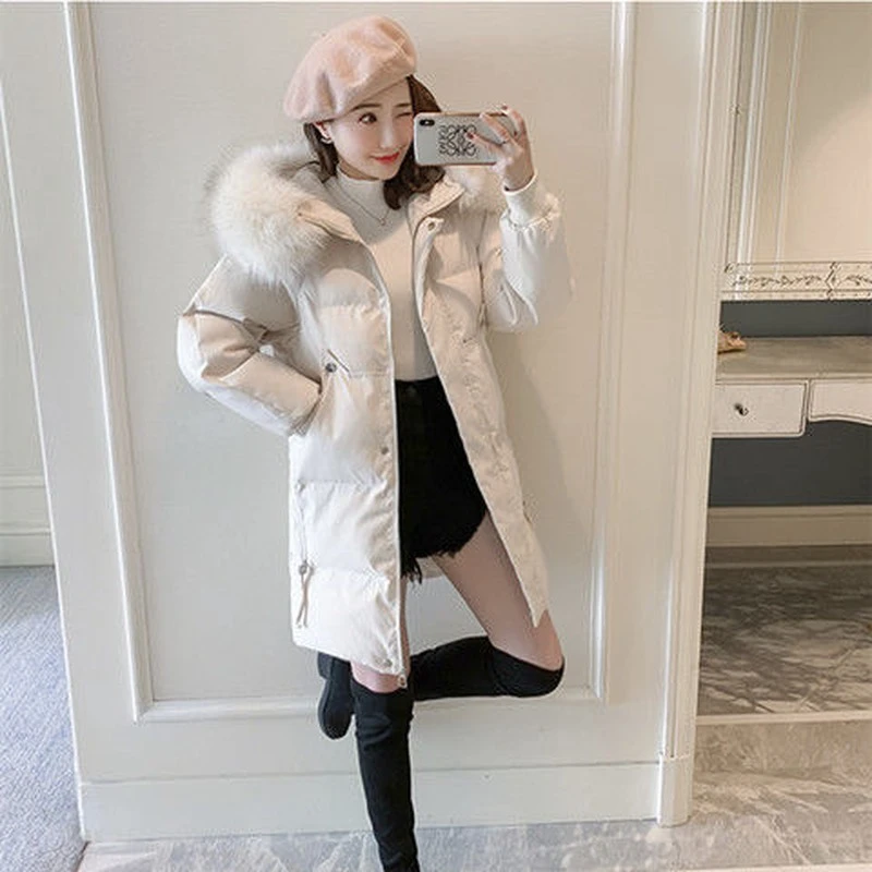 2025小个子毛领大韩版新款显瘦服女宽松加厚冬装中长款外套