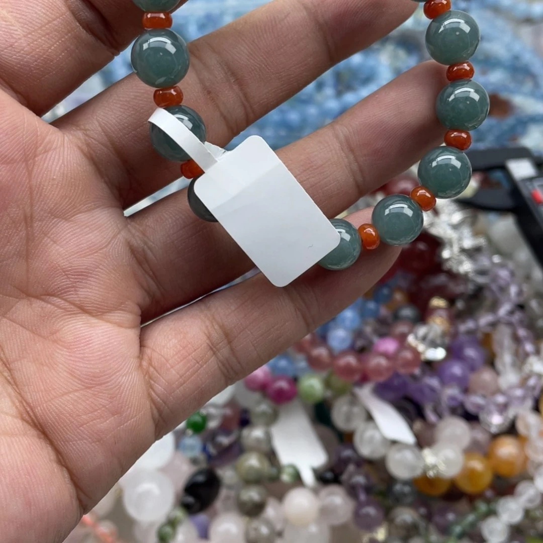 银S925镶嵌手链烟晶