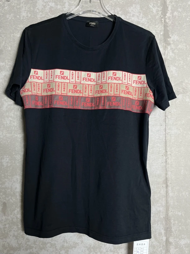 未使用 FENDI/芬迪 L*1/字母印花短袖/08683