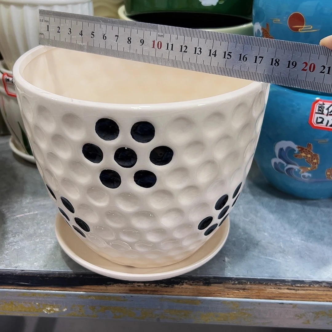 外贸尾单陶瓷花盆凑10米包邮