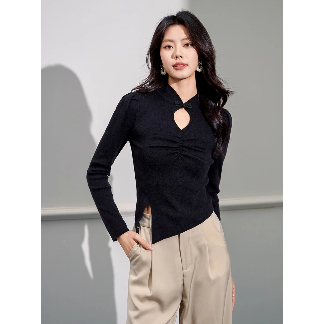 【诗语专属】EVA OUXIU/伊华欧秀毛针织衫ZS-E-42-27357-YL