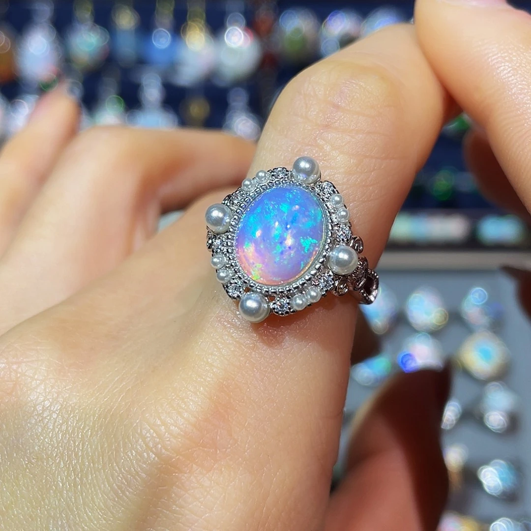 欧泊银S925镶嵌戒指