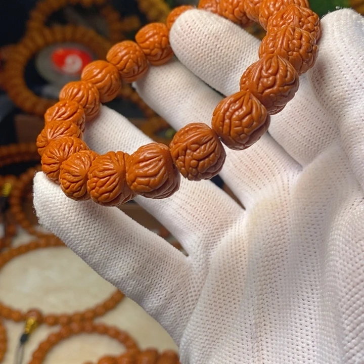 桃核手串秦岭龙纹桃核