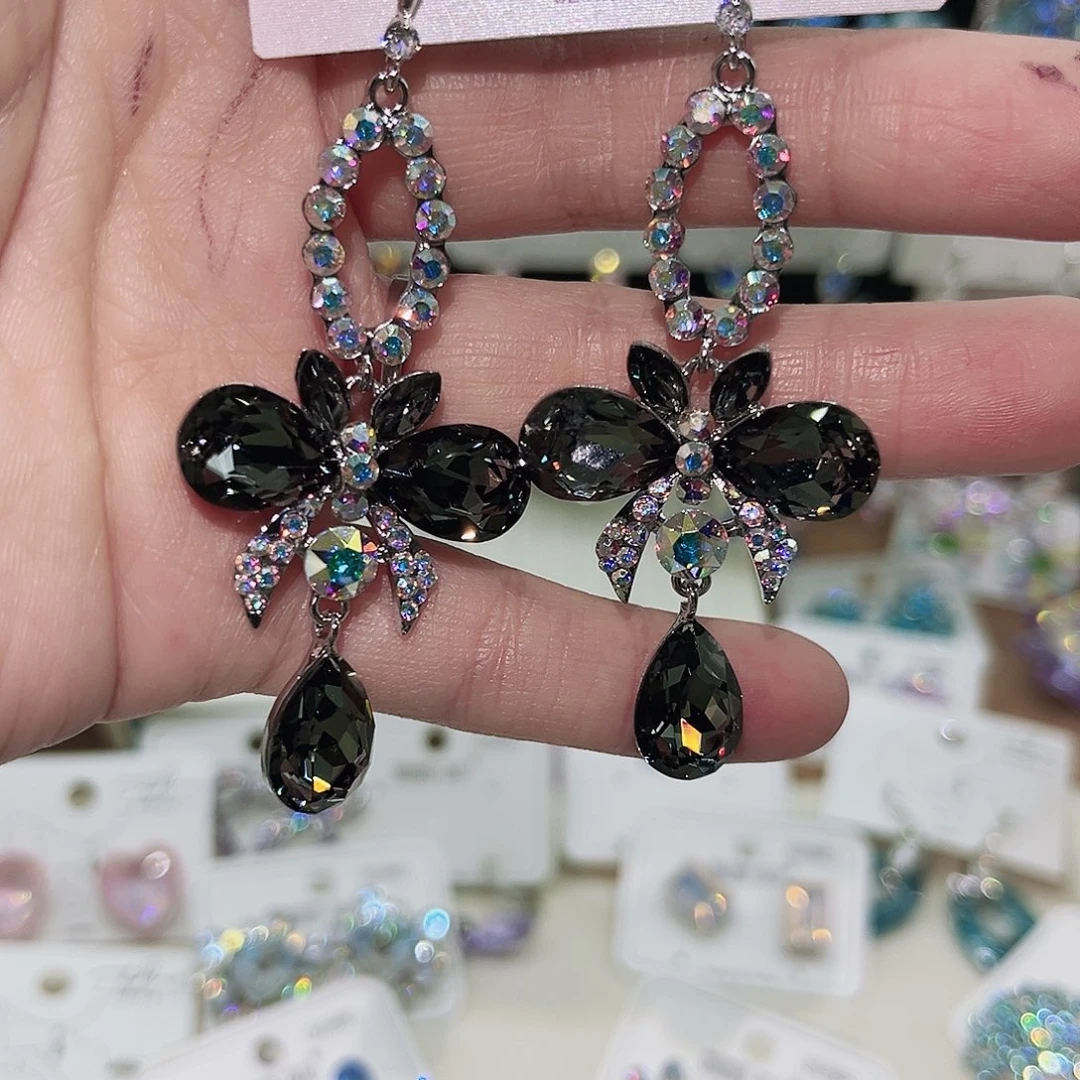 琉璃纯铜合金美丽耳环