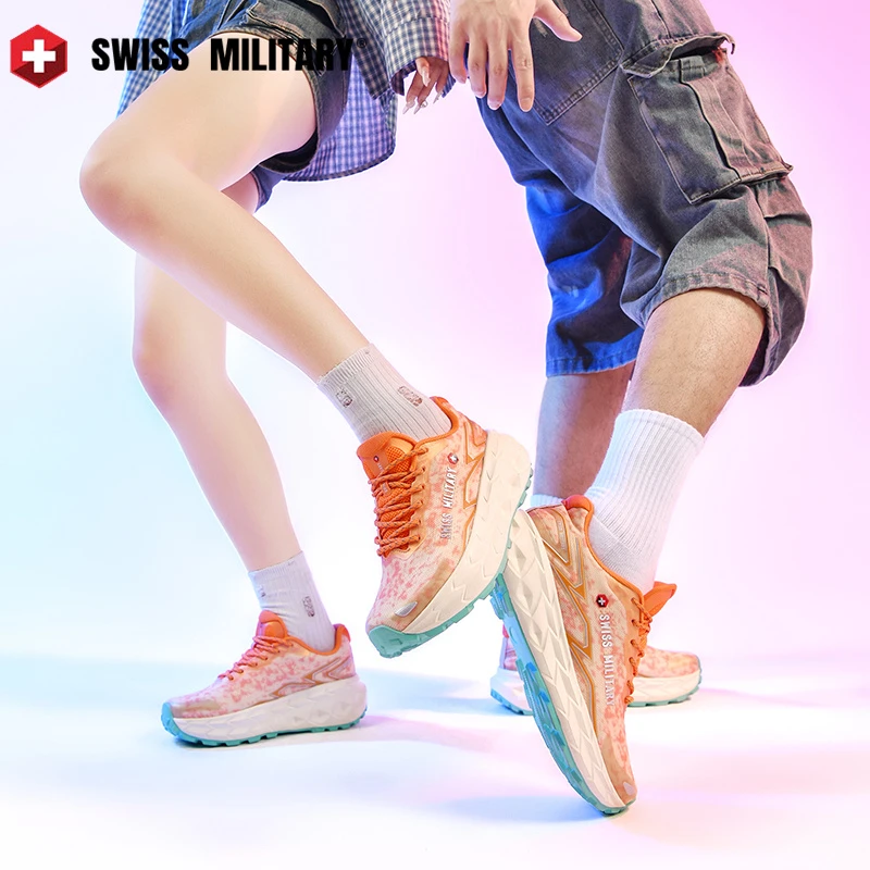 SWISS MILITARY2025飞织网面轻便百搭时尚情侣款运动休闲鞋8833