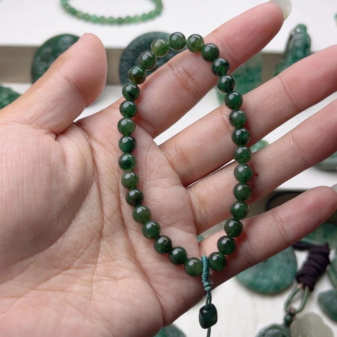 小***霞独山玉未镶嵌手串