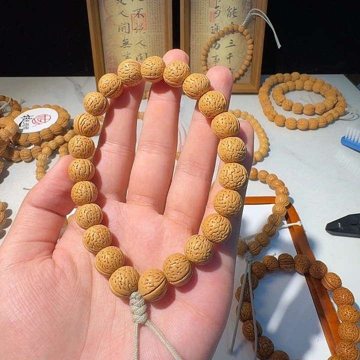 迷***糊手串桃核野生密纹宽脐