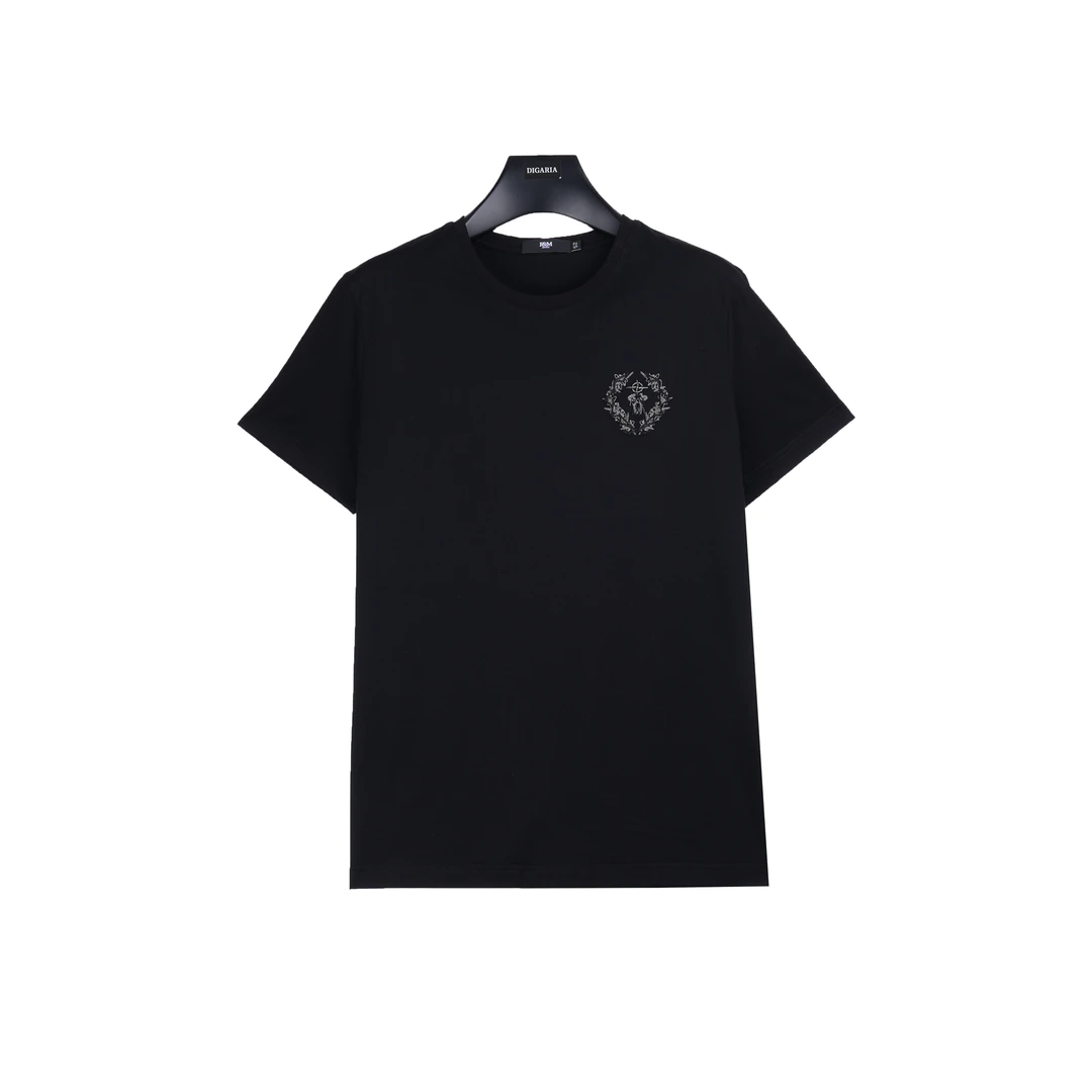 F&M新品男款夏季立体刺绣百搭休闲短袖T恤