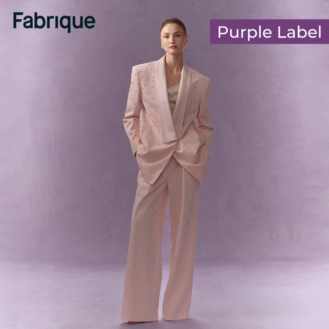 Fabrique Lolanthe 【紫标】手工钉钻宽肩青果领高级燕尾服西装外套