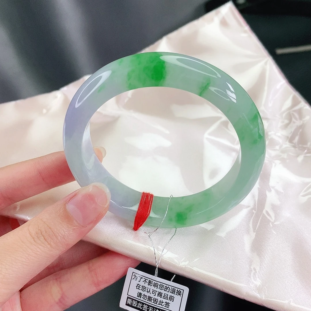 翡翠未镶嵌手镯55圈