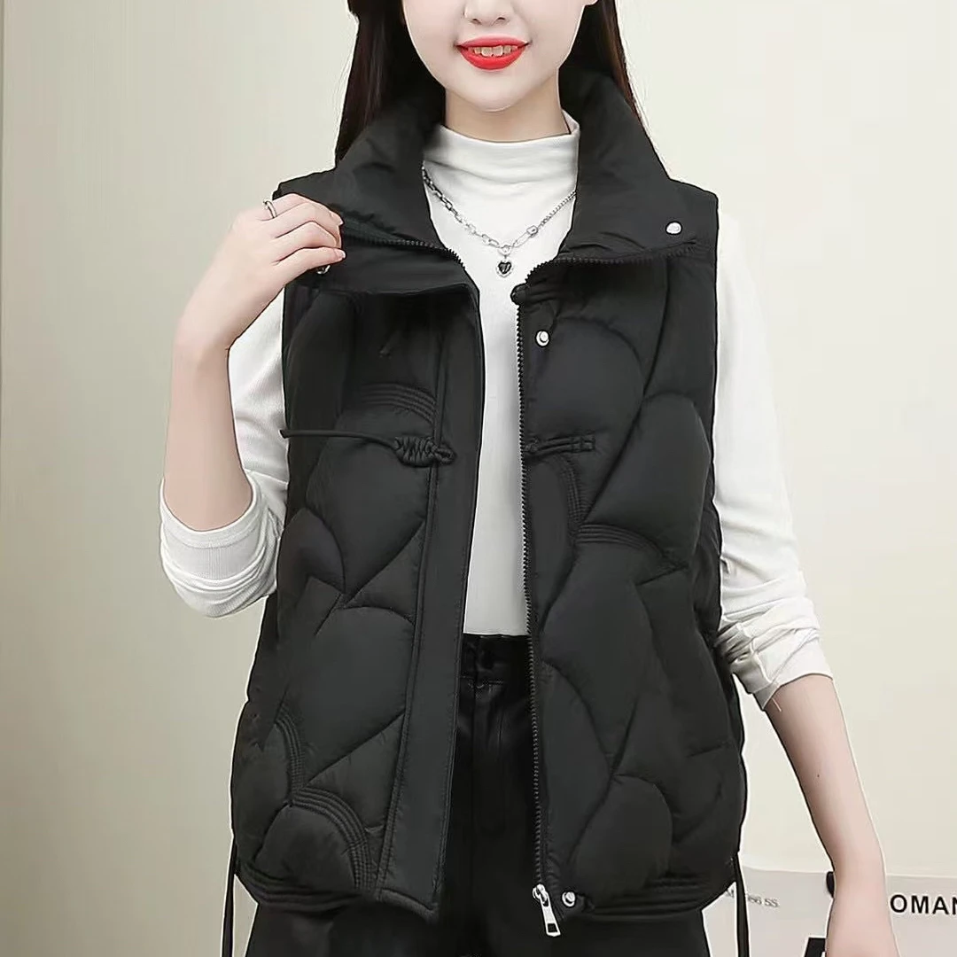 【亏本清仓】盘扣马甲女冬装2024新款冬季女装洋气马夹